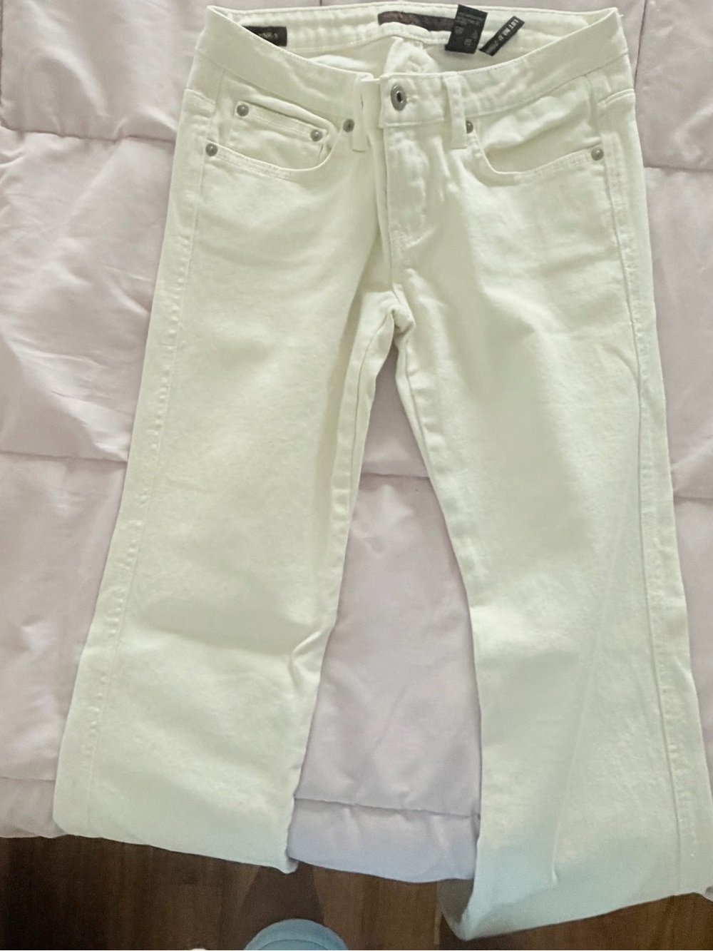 Buffalo David Bitton Women's White Wide Leg Jeans